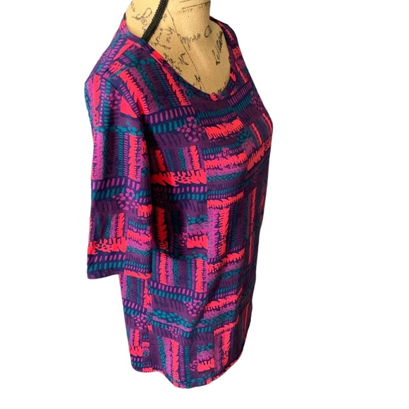 LuLaRoe Purple Pink Green Top Size XL - Picture 4 of 8